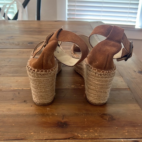 Soludos wedge sandals 7.5 brown suede - Picture 3 of 4